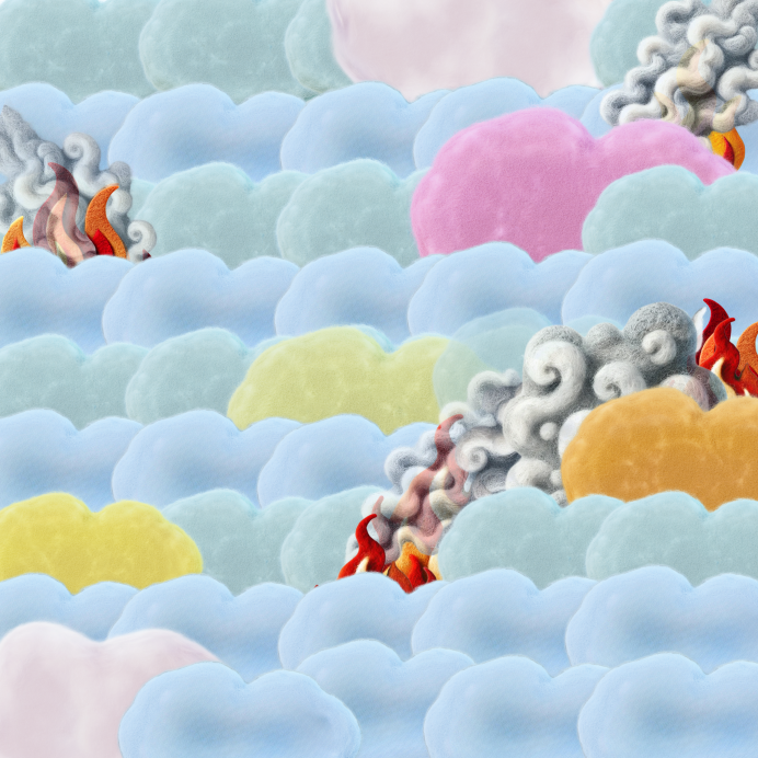 crashing clouds artwork